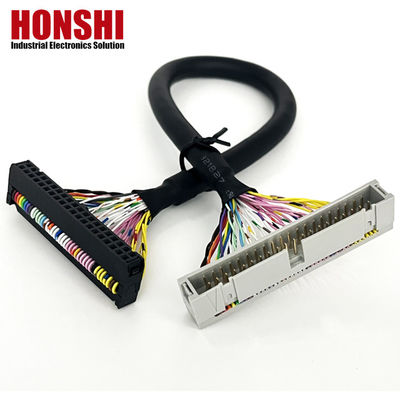 UL20276 Chứng nhận 40P Cáp ruy băng được bảo vệ PLC kết nối IDC đến hộp đầu hàng Cáp phẳng