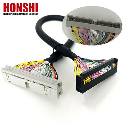 UL20276 Chứng nhận 40P Cáp ruy băng được bảo vệ PLC kết nối IDC đến hộp đầu hàng Cáp phẳng