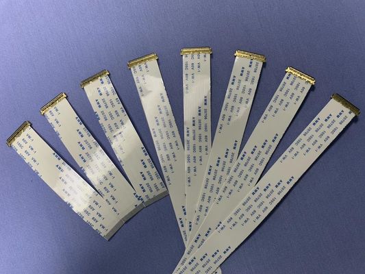 Vật liệu cách nhiệt PET 0.5mm Cáp FFC phẳng UL20624 80c 60v 20 Pin FPC Ribbon Cable