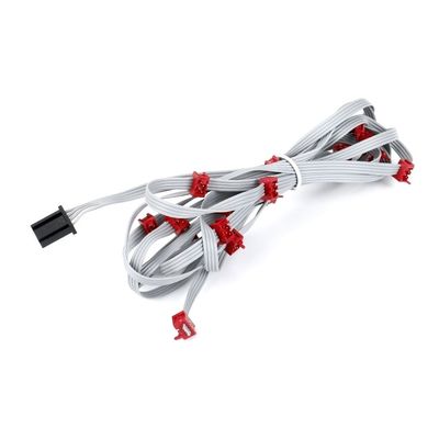 PVC Polyester 28AWG Cáp phẳng 1.27mm Micro Connector 8 pin IDC Cáp