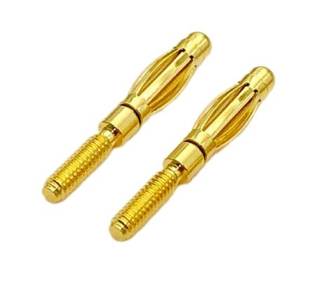 Đảm bảo kích thước tùy chỉnh 4mm đàn ông Banan Plug Connector với vàng và sợi vải tròn
