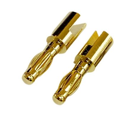 Đảm bảo kích thước tùy chỉnh 4mm đàn ông Banan Plug Connector với vàng và sợi vải tròn