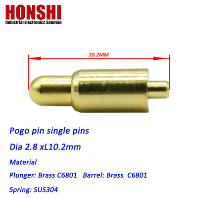 2.8mm Pogo Pin Connector Dip Type Pogo Pin bằng đồng mạ vàng