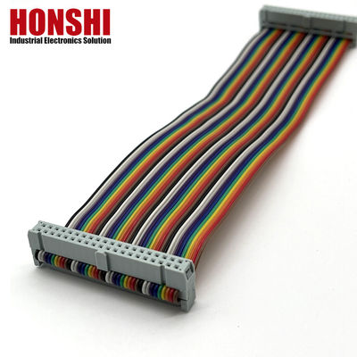 2.54mm IDC đến IDC Cáp điện phẳng 40 pin Cáp ruy băng đa màu cho ô tô