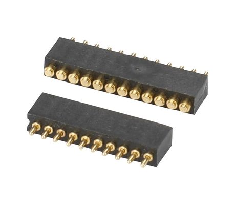 1.27mm H3.8mm Pogo Pin Connector đồng C6801 vật liệu 12 pin Connector với độ chính xác