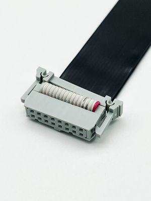 16 pin IDC Cáp băng PVC phẳng với bộ kết nối pitch 2.54mm Độ dài tùy chỉnh