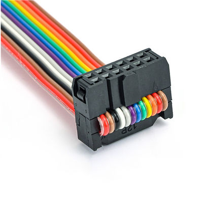 Custom 2.54mm 12 Pin Ribbon Cable IDC Socket UL2651 28AWG Bộ lắp ráp dây phẳng