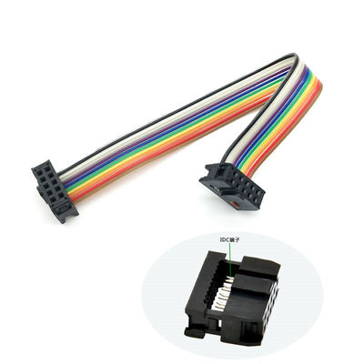 Custom 2.54mm 12 Pin Ribbon Cable IDC Socket UL2651 28AWG Bộ lắp ráp dây phẳng