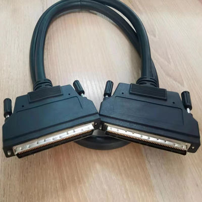 HPDB 100 Pin MDR Connector SCSI Cable Assembly Sợi đen với vật liệu liên lạc đồng