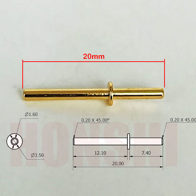 Vàng mạ đồng máy móc ghim 1.6x20mm cho CNC trung tâm gia công dọc