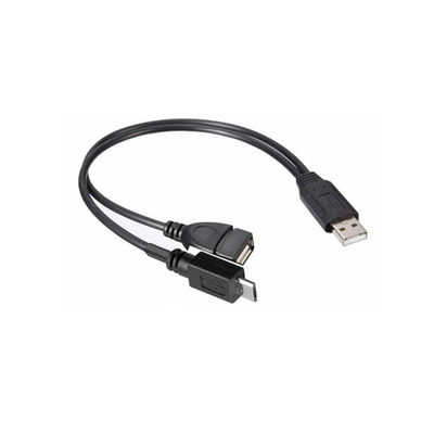 USB 2.0 Splitter A Nam đến Phụ nữ Micro B Cáp USB C Vàng cho điện thoại di động