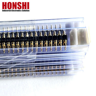 Phụ nữ Pogo Pin Connector 6P vàng bọc H2.5 Dip Type Đồng liên lạc cho PCB điện cao