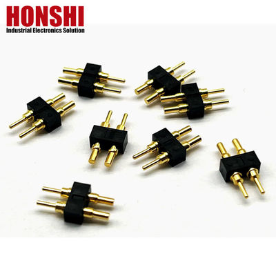 Phụ nữ Pogo Pin Connector 6P vàng bọc H2.5 Dip Type Đồng liên lạc cho PCB điện cao