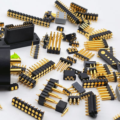 Phụ nữ Pogo Pin Connector 6P vàng bọc H2.5 Dip Type Đồng liên lạc cho PCB điện cao