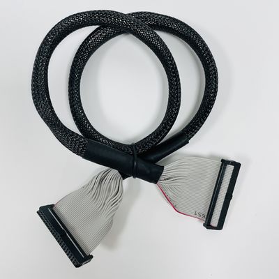 Đặt hàng tùy chỉnh 2.54mm Black Flat Cable 6 Pin - 64 Pin IDC Flat Ribbon Cable Assembly