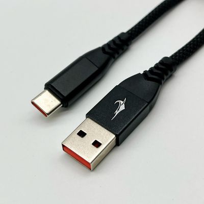 Đen UL2725 cáp USB loại C USB 2.0 một đầu nối nam với mạ vàng