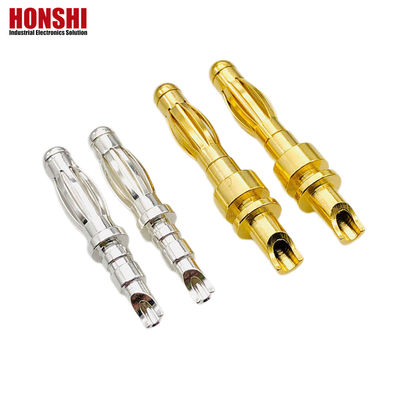 Banana Plug chính xác máy móc Multilam Pin liên lạc 4mm Solder Cup kết thúc