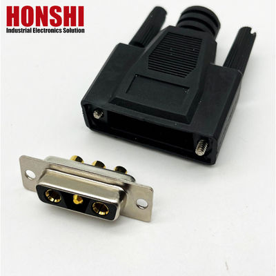 3V3 30A loại hàn nam D Sub Connector với vật liệu tiếp xúc bằng đồng vàng