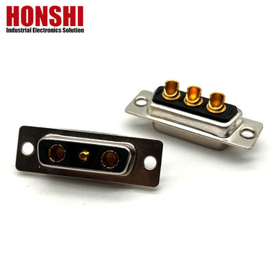 3V3 30A loại hàn nam D Sub Connector với vật liệu tiếp xúc bằng đồng vàng