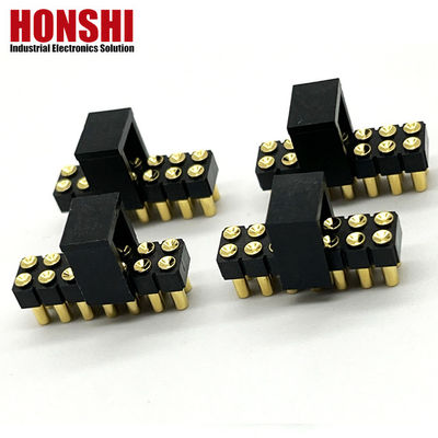 2.54mm High Current Pogo Pin Connector nữ 2x7P vàng bọc H2.5 SMT loại cho PCB