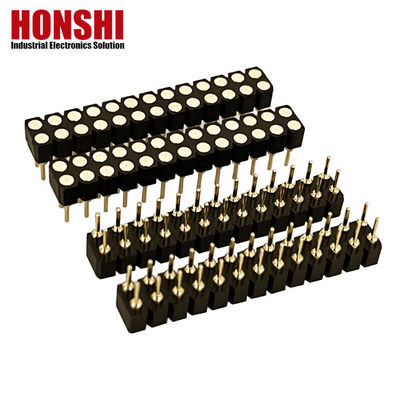 2.54mm PCB hai hàng H3.0mm 7.4mm đồng thẳng Máy tròn đầu phụ nữ kết nối