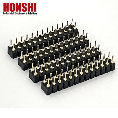 2.54mm PCB hai hàng H3.0mm 7.4mm đồng thẳng Máy tròn đầu phụ nữ kết nối