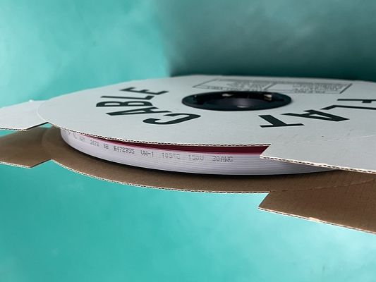 4 pin - 64 pin tùy chỉnh Cáp phẳng Xám Pitch 1.27mm Cáp ruy băng 76.5 M / cuộn