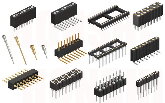 1.27mm Máy gia công đầu phụ nữ H4.1 Vòng hàng đơn góc phải đầu ghim nữ