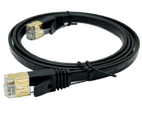 Bộ cáp đúc màu đen tùy chỉnh RJ45 Cat7 Ethernet Patch Cable 8P8C Cable kết nối