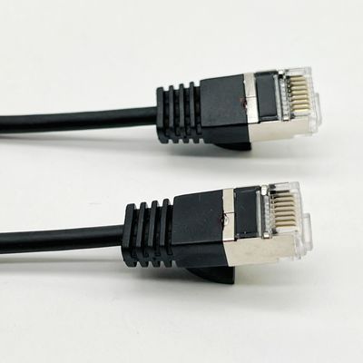 Bộ cáp đúc màu đen tùy chỉnh RJ45 Cat7 Ethernet Patch Cable 8P8C Cable kết nối