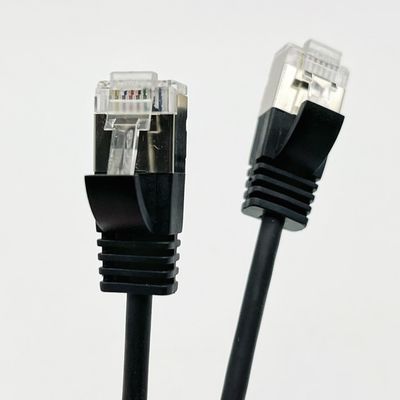 Bộ cáp đúc màu đen tùy chỉnh RJ45 Cat7 Ethernet Patch Cable 8P8C Cable kết nối