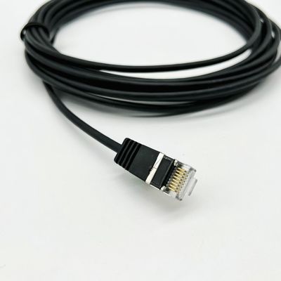Bộ cáp đúc màu đen tùy chỉnh RJ45 Cat7 Ethernet Patch Cable 8P8C Cable kết nối