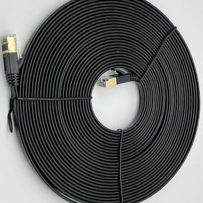 Bộ cáp đúc màu đen tùy chỉnh RJ45 Cat7 Ethernet Patch Cable 8P8C Cable kết nối