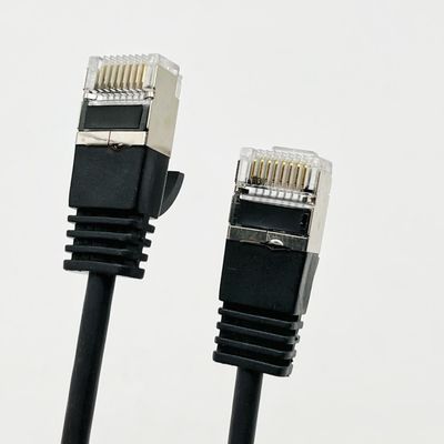 Bộ cáp đúc màu đen tùy chỉnh RJ45 Cat7 Ethernet Patch Cable 8P8C Cable kết nối