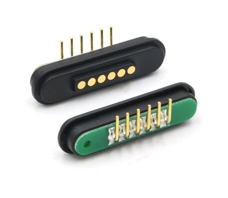 Máy kết nối từ tính 6 cực Pogo Pin 3a Nạp xuân Ống chống thấm Ứng kết nối điện