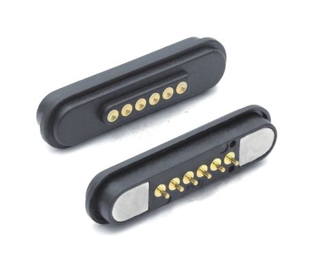 Máy kết nối từ tính 6 cực Pogo Pin 3a Nạp xuân Ống chống thấm Ứng kết nối điện