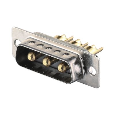 2 - 64 Pin Power D Sub Male Connector 3W3 Đen / xanh Solder Type Dip Brass