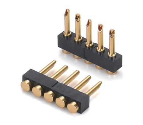 2.54mm Pitch nữ 6 pin PCB kết nối mùa xuân tải Pogo Pin kết nối Smt loại