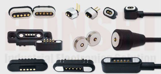 High Current Magnetic Pogo Pin Connector 1A 2A 3A 5A 10A Nạp mùa xuân
