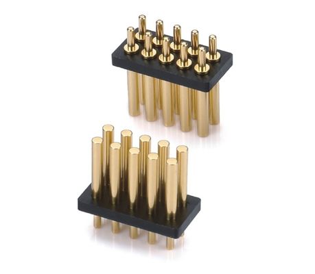 Tùy chọn 2.54mm Pitch Spring Loaded Pogo Pin Connector Dip Type Header nữ 10 pin