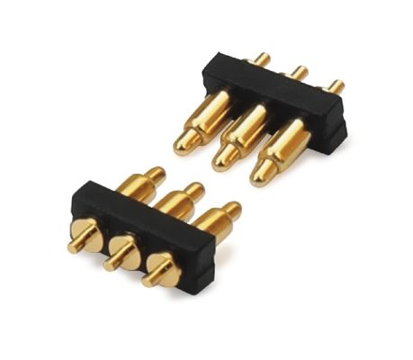 2,54mm Pitch Nam 5 chân Đầu nối PCB Đầu nối pin Pogo được tải bằng lò xo Loại nhúng
