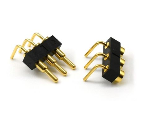 3.0mm pitch 3pin Sơn vàng SMT loại ô tô đồng Pogo Pin Connector cho pcb