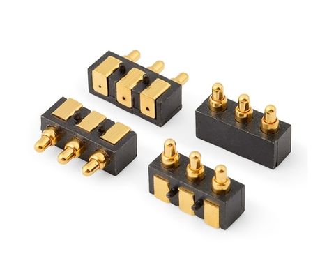 2.5mm 3 Pin Spring Loaded Pogo Pin Connector cho các ứng dụng ô tô Điện áp định số 1A