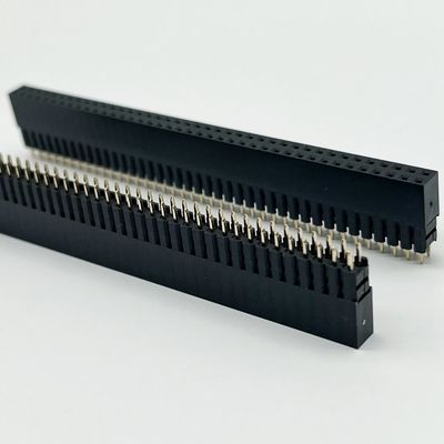 2.54mm Pitch nữ đầu đầu nối 8.5mm chiều cao hai hàng 180 độ đắm cho PCB