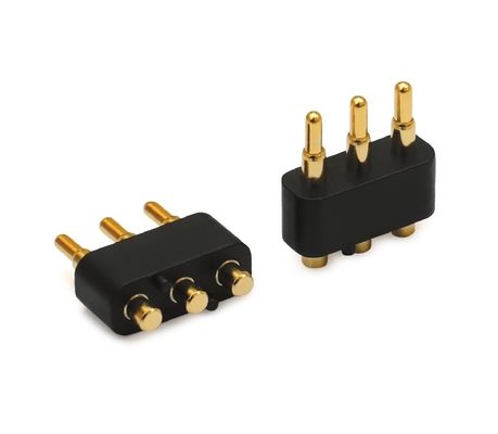 2.5mm 3 Pin Spring Loaded Pogo Pin Connector cho các ứng dụng ô tô Điện áp định số 1A