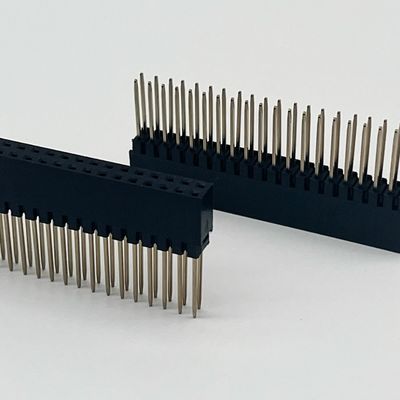 2.54mm Pitch nữ đầu đầu nối 8.5mm chiều cao hai hàng 180 độ đắm cho PCB