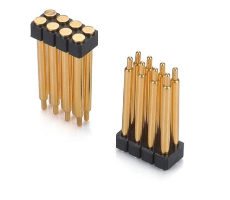 2.54mm 10 Pin Double Row Customize Pogo Pin Connector vàng bọc SMT