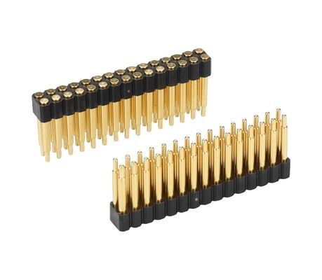 2.54mm 10 Pin Double Row Customize Pogo Pin Connector vàng bọc SMT