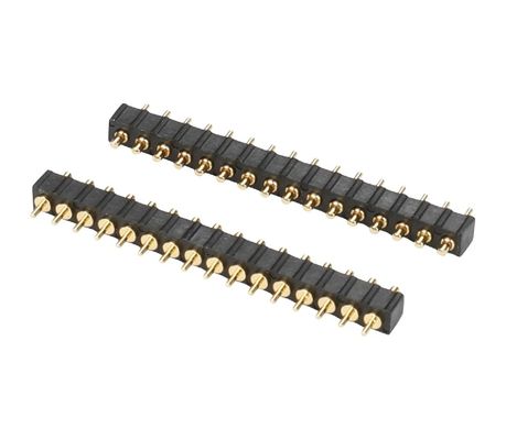 2.54mm 10 Pin Double Row Customize Pogo Pin Connector vàng bọc SMT