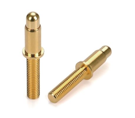 Đàn ông Solder 9,5mm Pogo Pin Connector đồng 3,2mm chiều cao xuân nạp vàng